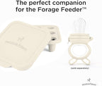 Moss and Fawn Ice Cube Tray - Forage Feeder Freezer & Teething Popsicle Mold for Breast Milk, Formula, Bone Broth, Purees, & Baby Food - BPA, Lead, & PVC-Free - Ecru