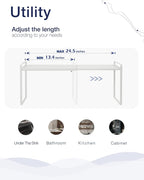 Nxconsu Expandable Cabinet Shelf Organizer Riser for Kitchen Pantry Cupboard Under Sink Countertop Home Storage Organization Rack Space Saver Freestanding Heavy Duty Nonslip Stackable White