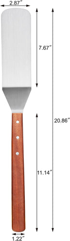 New Star Foodservice 38200 Wood Handle Flexible Grill Turner/Spatula, 21-Inch