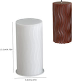 2 Pack Stripe Cylinder Pillar Spiral Candle Resin Mold - Resin Casting Silicone Molds for Home Decor & Candle Making Wave Spiral Mold