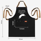 REHAVE Funny Gifts for Men Apron - Dad Gifts - Husband Gift from Wife - Father's Day, Birthday Naughty Gift for Men, Male Friends, Boyfriend, Guy, Chef, Him, Coworker - BBQ Cooking Grilling Aprons