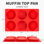 4 Inch Silicone Egg Molds for Breakfast Sandwiches, 2 Pack Jumbo Muffin Top Pans Non-Stick Round Silicone Molds for Baking Egg Bites, Hamburger Buns, Patties, English Muffins