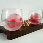 Samuelworld Large Ice Ball Maker with Lid, 6 x 2.5 Inch Ice Balls - Food Grade, Easy To Fill Round Silicone Ice Tray, Perfect Spheres Craft Ice Maker for Whiskey, Cocktails, Gifting - Grey