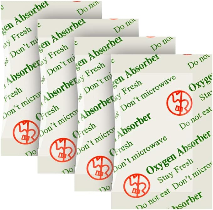 VacYaYa 20CC(300-Pack) Food Grade Oxygen Absorbers Packets for Home Made Jerky and Long Term Food Storage, Stored in Vacuum Bag and 3 Times Oxygen Absorption Capacity