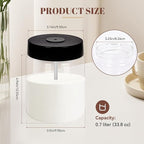 Glass Milk Container for Miele, Compatible with Coffee Machines for Miele 11574240, CM 7750 6360 5300 5310 5510 6160 6350, Prime 316 stainless steel,Incompatible for Built-in Coffee Makers