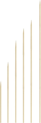 1600 Count | KingSeal Natural Bamboo Wood Grilling Skewers, 8 Inches x 2.5mm Diamter, for Shish Kebabs, BBQ, and Fruit Arrangements, Bulk Pack - 16 Packs x 100 Skewers