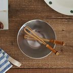 Handmade Wooden Whisks for Cooking - 5.7In Natural Bamboo Whisk, Mini Whisk for Whisking, Beating, Blending, Frothing & Stirring (5.7 Inches)