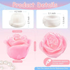 Rose Silicone Mold Large Rose Mold Unique UV Resin Molds Epoxy Resin Molds 3D Storage Jar Silicone Molds for Resin with Lid Valentine's Day Resin Jar Molds