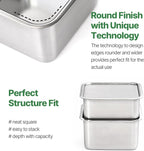 CuBE 6PCS Set Stainless Steel Food Storage Containers With Lids with 3 Net Kitchen Appliances Dishwasher Safe Premium South Korea