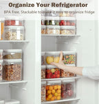 Pop Food Storage Containers Set Large Airtight Food Storage Containers with Pop Lids, Kitchen Pantry Organization and Storage, Cereal, Rice, Flour, Pasta & Snack Container, BPA Free, 2 x 2.8Qt