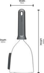 Zyliss Stainless Steel Potato Masher - Food Smasher for Potatoes, Avocados & More - Home Kitchen Essentials & Accessories - Manual Potato Masher Tool - Dishwasher-Safe Vegetable Masher - Grey