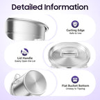 304 Stainless Steel Airtight Canister for Kitchen, 1.59Gal Canisters Container with Lids and Sturdy Locking Clamp,Bucket Food Storage Containers Airtight for Flour Coffee Bean Tea (6L)