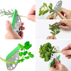 3 Pack Stainless Steel Herb Cutter Stripper, 9 Holes Kitchen Leaf Herb Stripper, 2 in 1 Design Herb Stripper Tool, Herb Leaf Stripping Tool Metal Herb Pealer Remover