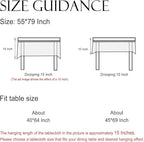 ISAENNE Designer Linen Elegant Table Cloth for Rectangle Table,Colorful Floral Bohemian Tablecloth,Wrinkle Resistant Decor Tablecloths for Dining Thanksgiving Kitchen,55"*79"-Floralsea A
