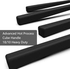 Cubic Matte Black 20-Piece Silverware Set, Forged Stainless Steel Flatware, Matte Finish Modern Cutlery Set, Service for 4, Dishwasher Safe