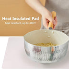 Gartful Silicone Mats for Kitchen Counter, Large Silicone Countertop Protector 25" by 17", Nonskid Heat Resistant Desk Saver Pad, Multipurpose Mat, Table Placemat, Beige, 2PCS