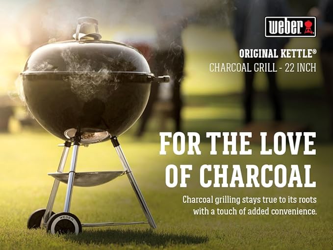 Weber Original Kettle Charcoal Grill for Outdoor Cooking and Barbecue, 22-Inch, Black