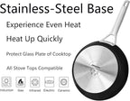 MsMk Small Egg Pan，8 1/2 inch Titanium and Ceramic Nonstick Omelette Pan，Small Frying Pan Safe for Induction，Scratch-resistant，Oven Safe to 700°F Pan for Cooking, Dishwasher Safe