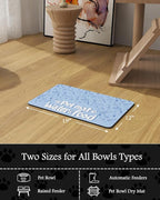 Pet Feeding Mat-Absorbent Dog Mat for Food and Water Bowl-No Stains Quick Dry Water Dispenser Mat-Dog Accessories Pet Supplies-Bowl for Messy Drinkers（PAW,12"x19"