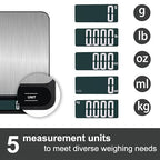 Food Scale,Digital Kitchen Scale,Weight in Grams and Ounces for Baking, Cooking, and Meal Prep,6 Units with Tare Function,LCD Display,11lb,Scale for Food