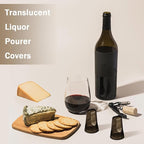 Chengu 80 Pieces Liquor Bottle Covers Pour Spout Covers Bar Toppers for Bottles Universal Pour Dispenser Dust Translucent Silicone Rubber Spout Caps for Bar Home Kitchen Tools Supplies (Black)
