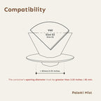 palatti Mist Porcelain Pour Over Coffee Dripper, Ceramic Pour Over Coffee Maker, Adapt to V60 Styles Cone Filters, Faster Flow Rate, Interchangeable Wall and Base, 1-4 cups