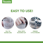 Tovolo Ice Cubes Mold Pack of 2 Large Craft Ice Molds for Whiskey Bourbon Cocktails, Easy Fill No Leak Silicone Ice Molds Gift for Him Stackable Dishwasher Safe BPA Free Heart Ice