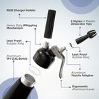 Professional Cream Whipper – 500ml Aluminum Cream Dispenser with Silicone Grip – Durable Cream Maker with 6 Decorating Nozzles & 2 Cleaning Brushes