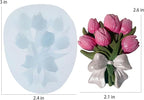 3D 2 Pack Tulip Bouquet Candle Mold, Plant Silicone Mold, Flower Resin Mold for Soap Soy Wax Epoxy DIY Handcraft Home Ornaments Car Air Freshener Home Decoration