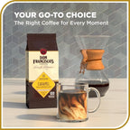 Don Francisco's Caramel Ground Coffee, Medium Roast – Flavored 100% Arabica, 12 oz Bag, Premium Coffee for Drip, Pour Over & French Press