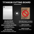 Katuchef Titanium Cutting Board,2026 New 100% Pure Titanium Cutting Boards for Kitchen,Non toxic Doubld-Side Durable Chopping Boards, Easy to Clean and Store(1PC-M:13.38 * 9.05)