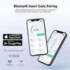 Smart Scale for Body Weight Scale with Body Fat BMI Muscle, NUTRI FIT Digital Bathroom Scale Bluetooth Composition Analysis Sync App, 17 Metrics High Accuracy for Weight Loss, 7-in-1 Large VA Display