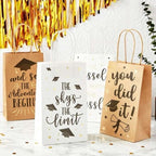 ASSUREPAK DIY Earth Friendly Paper Bags - 60LB - 10"x6.75"x12" - 50 Bags - 90 GSM - Kraft/Natural - Gift Bags for Decorating & Graduation Parties