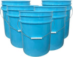 House Naturals 5 Gallon Premium HPDE Plastic Bucket - Made in USA Food Grade Storage Container, BPA Free All Purpose Pail (5, Aqua)