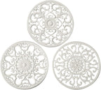 Extra Thick Silicone Trivet Mat for Hot Dishes, Hot Pots and Pans, Pot Holder, Hot Pad to Portect Your Table and Countertop, Kitchen Decor and Accessories,White, Set of 3