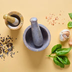 Small Mortar Pestle Set, Kitchen Tools, Kitchen Countertop Decor, Grinding, Crushing, Herbs, Garlic, Nuts, Spices, Rustic Style, Handcrafted, Made from Soapstone, Gray