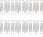 24 Pack Flat Beer Bottle Opener 7 inch Heavy Duty Stainless Steel Flat Bottle Opener Metal Beer Bottle Openers Silver Beer Openers for Bartender Kitchen Bar or Restaurant (Silver, 7 inch)