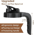 Cold Brew Coffee Maker Pitcher, 64 Oz Heavy Duty Glass Mason Jar Pitcher with V-shaped Pour Spout Handle Lid,Stainless Steel Filter for Iced Coffee,Iced tea,Fruit Drinks,lemonade - Black