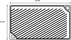 Lodge Reversible Cast Iron Grill/Griddle – 9.5 x 16.75 Inch Pre-Seasoned Cooking Surface – Flat & Ribbed Sides – Use on Stove, Grill, or Campfire – Made in the USA – Heavy-Duty, Black