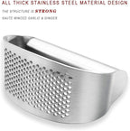 Garlic Press Rocker, Bottle Opener, Stainless Steel Garlic Crusher Chopper Squeezer Slicer Mincer