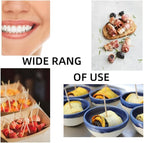 HOPELF 2400 Count Bamboo Toothpicks Skewers For Appetizer,Olive,Barbecue,Fruit,Cocktail,Teeth Cleaning,Double-Points Wooden Toothpick.