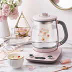 Bar 1.8L Health- Care Beverage Tea Maker and Kettle YSH-C18R1, Durable 316 Stainless Steel & Glass Brew Cooker Master,8-in-1 Programmable, 4 Range Temperature Warming Function, Pink