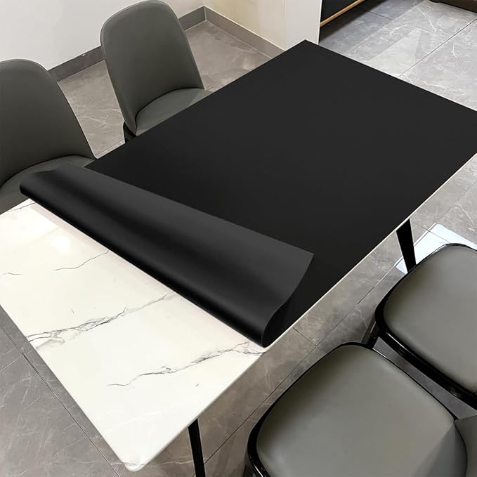 Table Pads for Dining Room Table for Dining Room Table - Can Be Used On Both Sides Waterproof and Easy to Clean Good Flatness Used for Dining Table(Black+Black 46x72)
