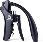 Vertical Lever Corkscrew with Non-Stick Worm, Compact Rabbit Wine Opener Wine Bottle Opener with built-in Foil Cutter