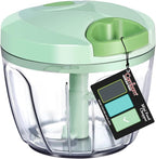 Cambom Manual Food Chopper Vegetable Cutter, Hand String Vegetable Chopper Onions Cutter for Vegetable Fruits Nuts BPA Free Food Safe Material, 650ml Green