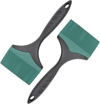 Large Silicone Grill Basting Brush - 3.95inch Extra Wide Silicone Basting Brush for Grilling,Heat Resistant Brushes Spread Oil Butter Sauce for Cooking Baking BBQ,Dishwasher Safe（Green 2）
