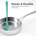 5 Pieces Silicone Spatula Set, Food Grade Rubber Spatula, Upgrade Strong Handle with Ergonomic Grip, Heat Resistant Up to 600°F for Nonstick Cookware, Cooking Mint