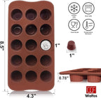 Peanut Butter Cup Mold Fat Bomb Molds, Walfos Silicone Candy Mold-Perfect for Keto Fat Bomb, Candy, Dark Chocolate, Mini Peanut Butter Cup, Set of 3