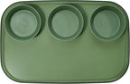madesmart dipware 3 Bowl Serving Tray, Collapsible & Removable Dip Bowls for Charcuterie, Guacomole, Snacks, Veggies, Premium Dishwasher & Microwave Safe, Multipurpose Plate & Bowl, Olive