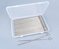 50pcs 8Inch Stainless Steel Skewers,Roast Goose Needle Barbecue,BBQ Skewer Sticks,Packed in a plastic Box for BBQ Grilling Kebob Meat Chicken Vegetable Appetiser
